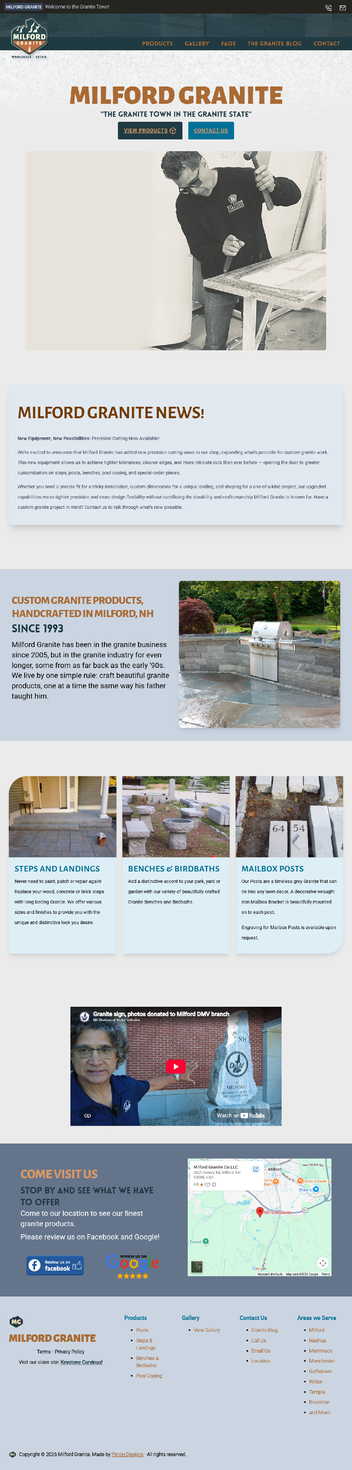 Milford Granite website