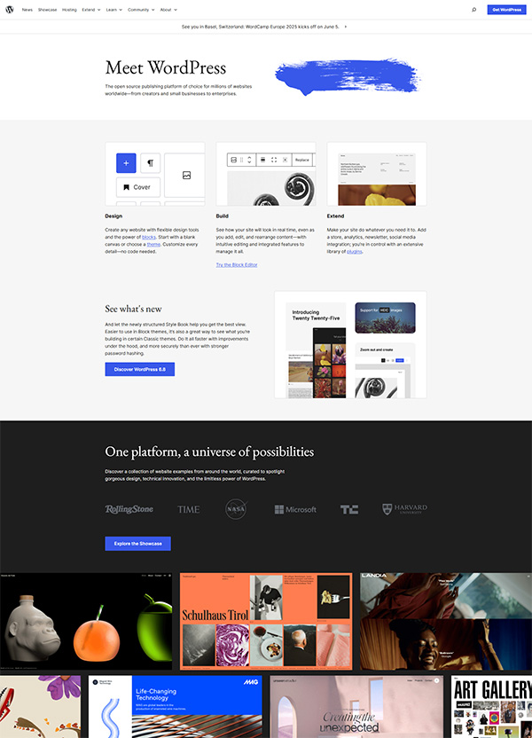 Wordpress website - from wordpress.org
