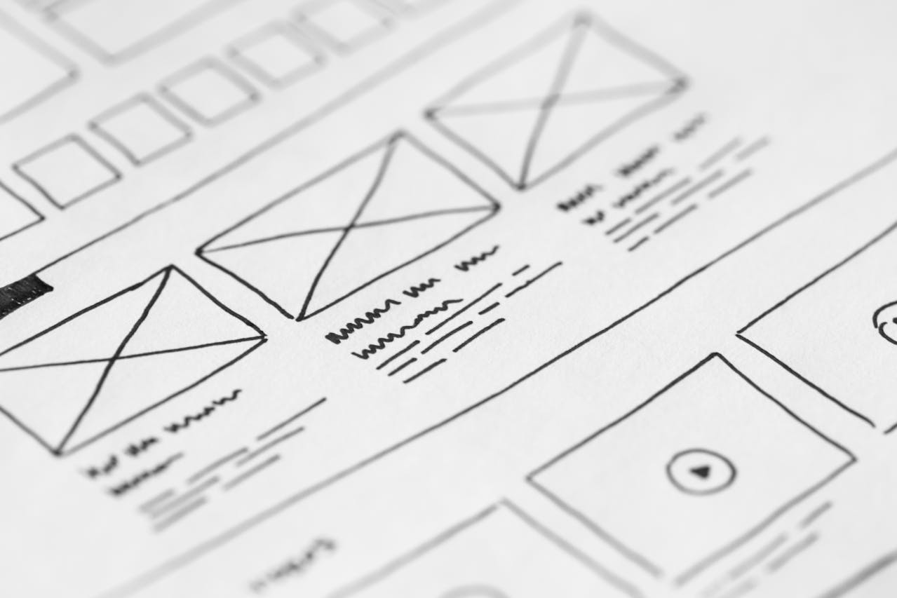 website design wireframes